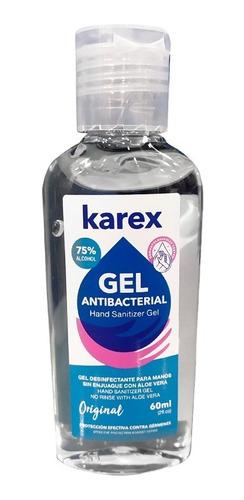 GEL ANTIBACTERIAL 60 ML 75% ALCOHOL KAREX G:0D