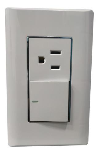 INTERRUPTOR SENCILLO CON TOMA DE CORRIENTE MARCA TROEN G:0D