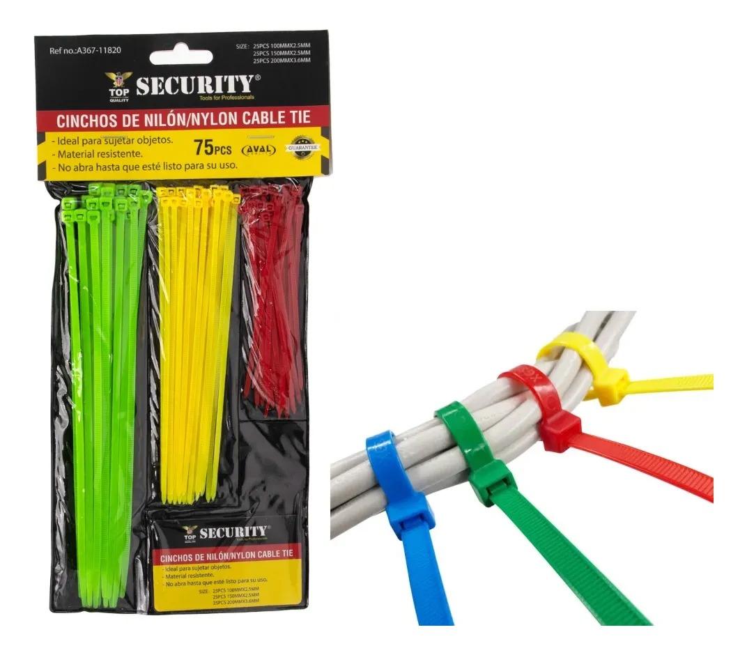 TIRRAP AMARRE 3 MEDIDAS 100X2.5MM,150X2.5,200X3.6MM 75 PZS G0D