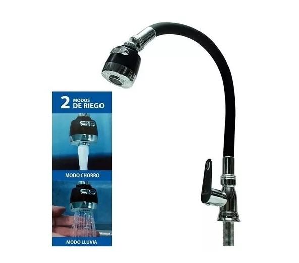 GRIFO MONOMANDO CUELLO FLEXIBLE NEGRO G 0D