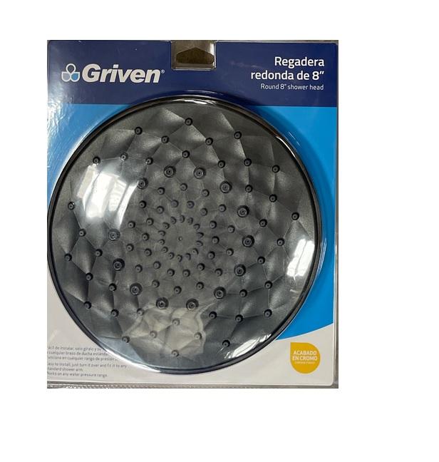 REGADERA DE BAÑO REDONDA 8 PULGADAS CROMADA GRIVEN G:SG