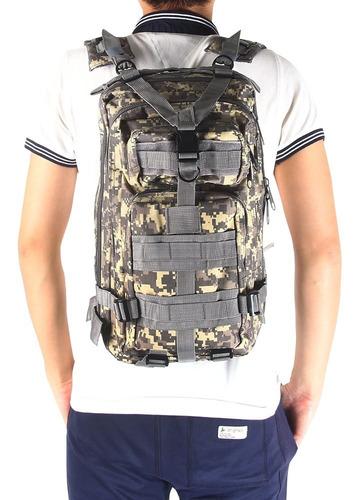 MORRAL TACTICO CAMUFLAJE MODERNO Y RESISTENTE MEDIANO 30L G:0D