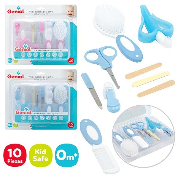 KIT DE CUIDADO PARA BEBE 10 PIEZAS CEPILLO CORTA UÑA G:0G