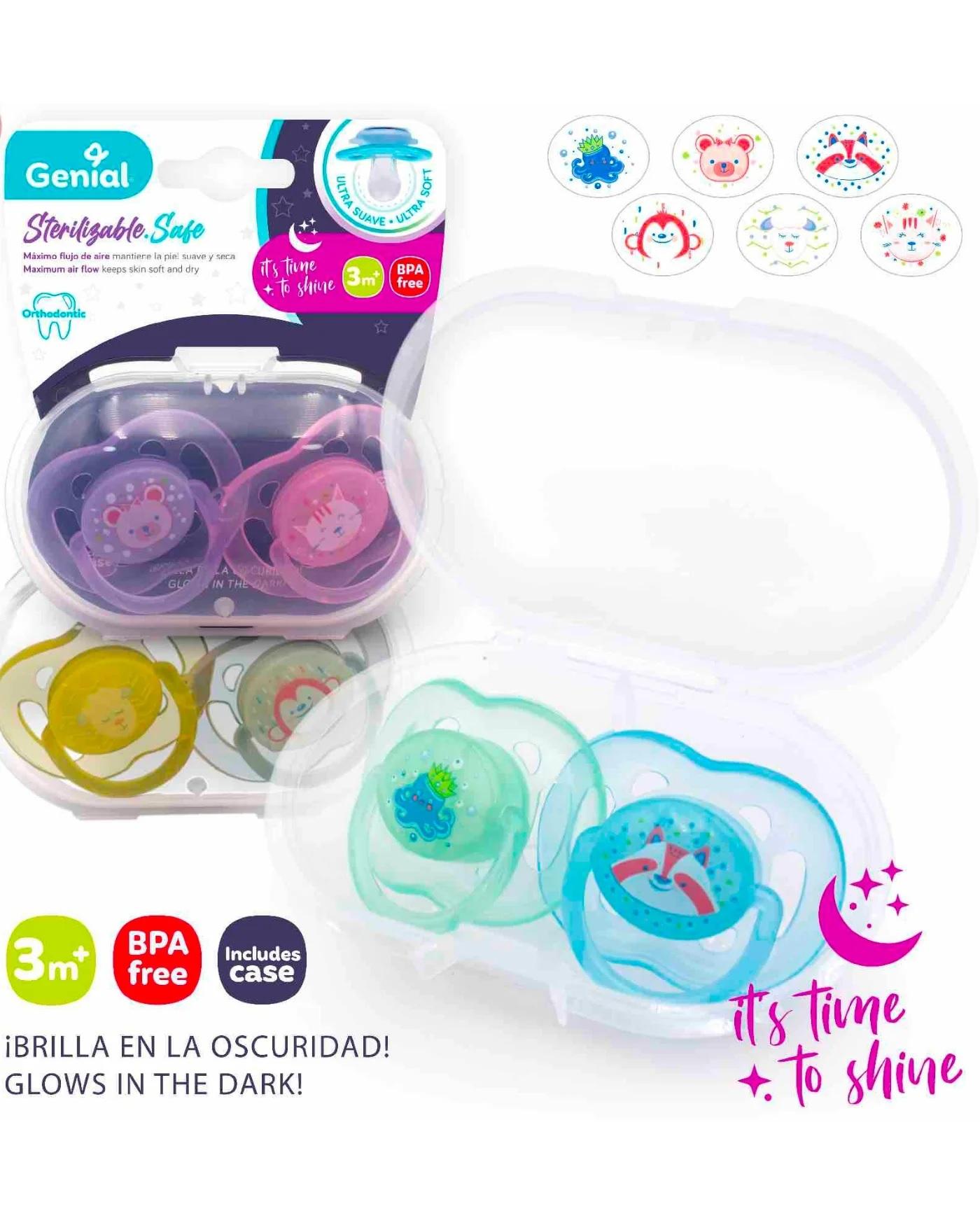 SET DE 2 CHUPONES BRILLAN EN LA OSCURIDAD CON ESTUCHE G 0D