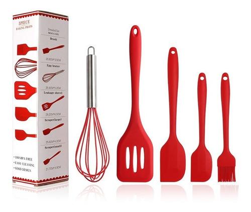 JUEGO UTENSILIOS DE COCINA SILICON 5 PIEZAS G:0D
