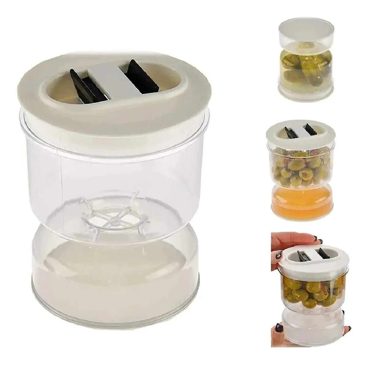 ENVASE ESCURRIDOR CON TAPA SEPARADOR DE LIQUIDOS G0D