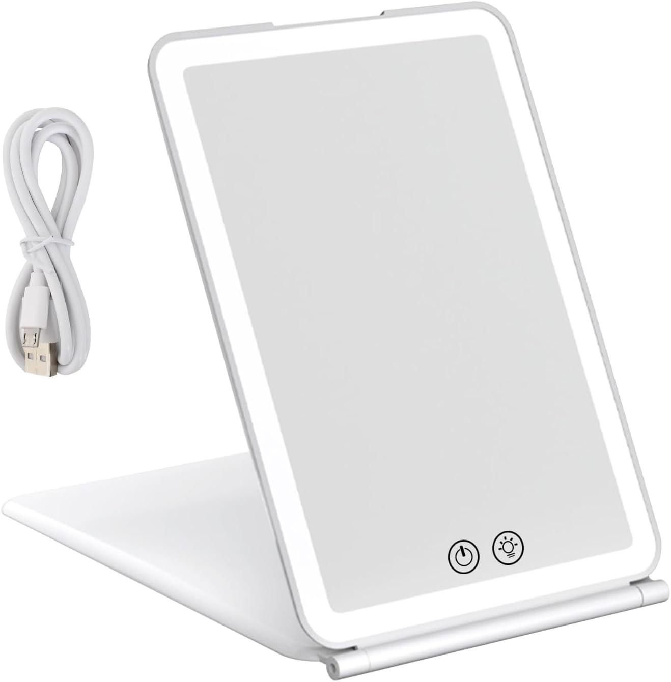 ESPEJO CON LUZ PORTATIL RECARGABLE G 3D