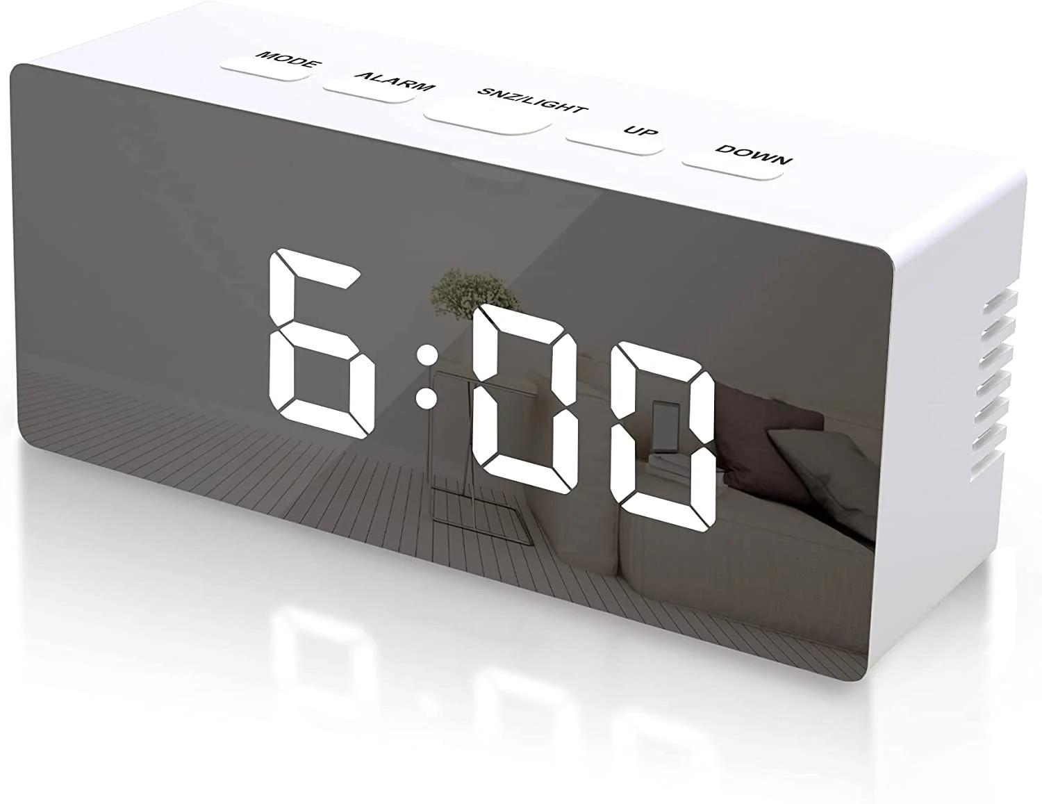 RELOJ DESPERTADOR TIPO ESPEJO ALARMA G 3D