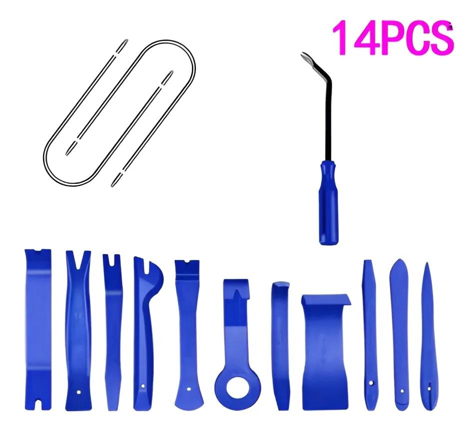 KIT HERRAMIENTA EXTRACCION MOLDURA AUTOMOTRIZ INTERIOR 14 PIEZAS G 0D