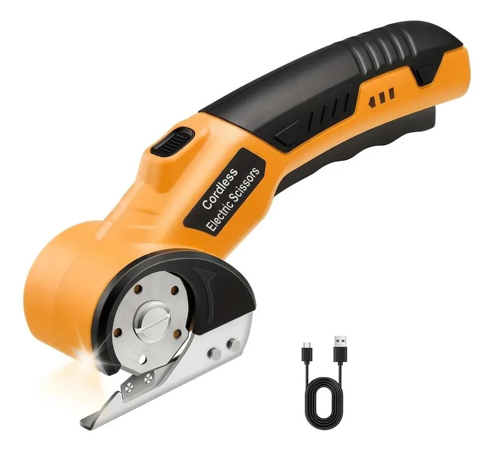 TIJERA ELECTRICA CON CUCHILLA CIRCULAR TELA CARTON CUERO G 3D