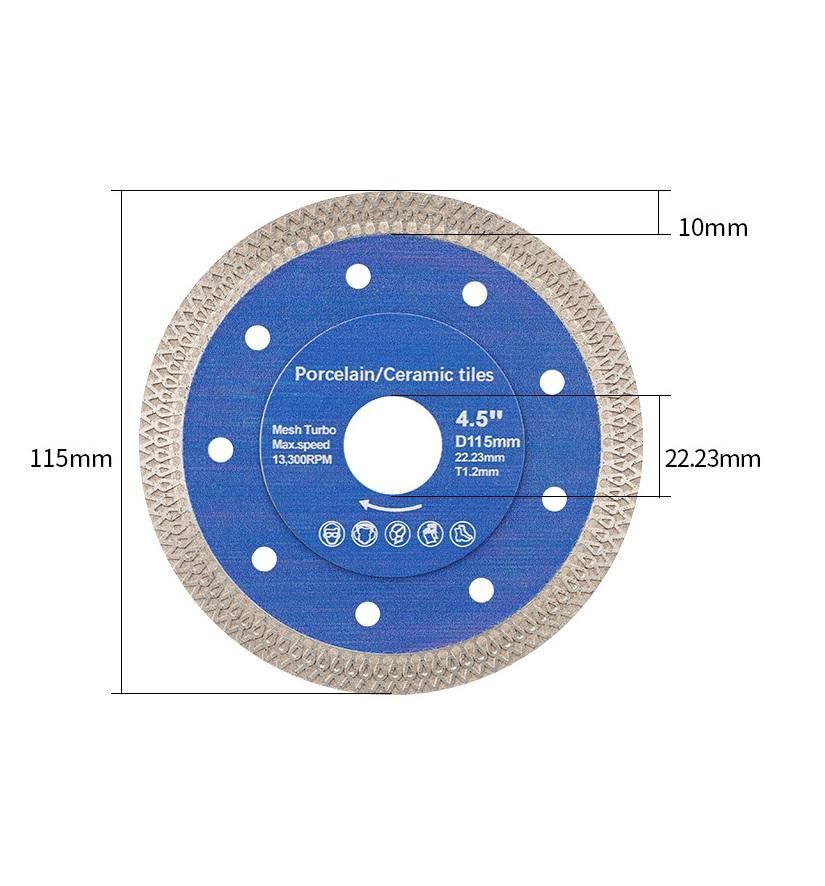 DISCO DIAMANTE TURBO 4.5 PULG CERAMICA PORCELANATO G 0D