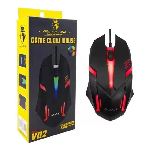 MOUSE GAMMER CABLEADO CON LUZ AOAS V02 G 3D
