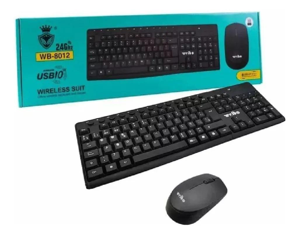 MOUSE Y TECLADO INALAMBRICO WB-8012 2.4 GHZ WEIBO G 0D
