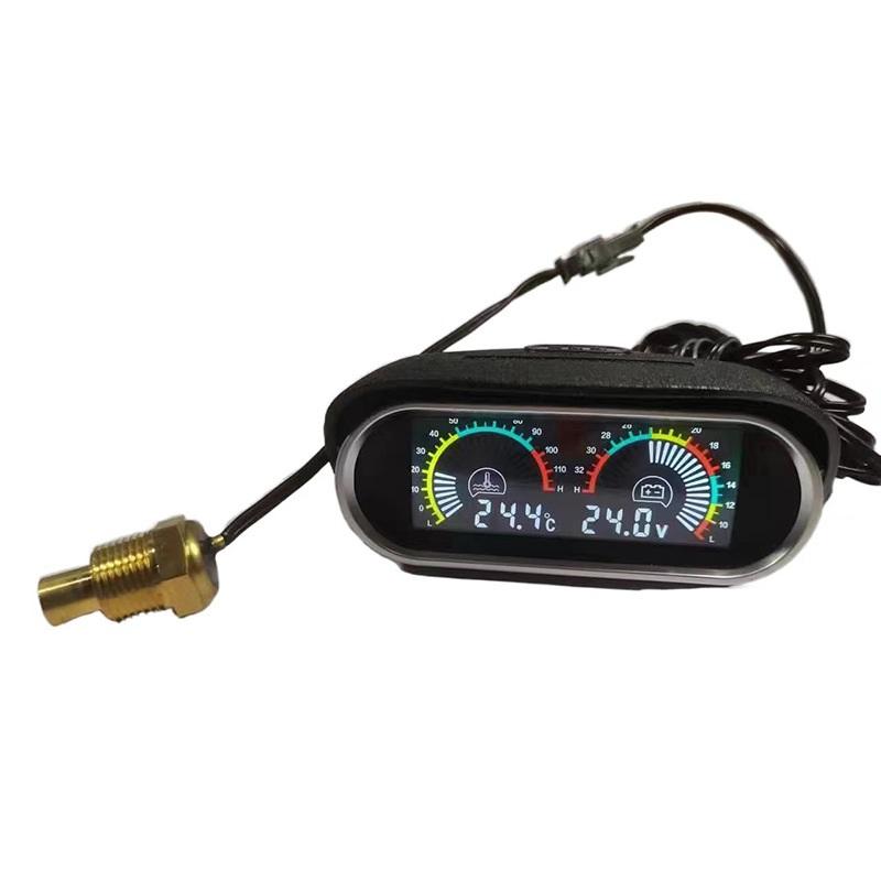 RELOJ MEDIDOR DE VOLTAJE Y TEMPERATURA 10/14/16/17/21MM CARRO G 3D