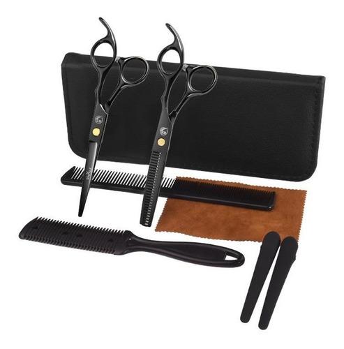 SET TIJERAS PELUQUERIA Y ACCESORIOS PROFESIONAL CON ESTUCHE G:0D