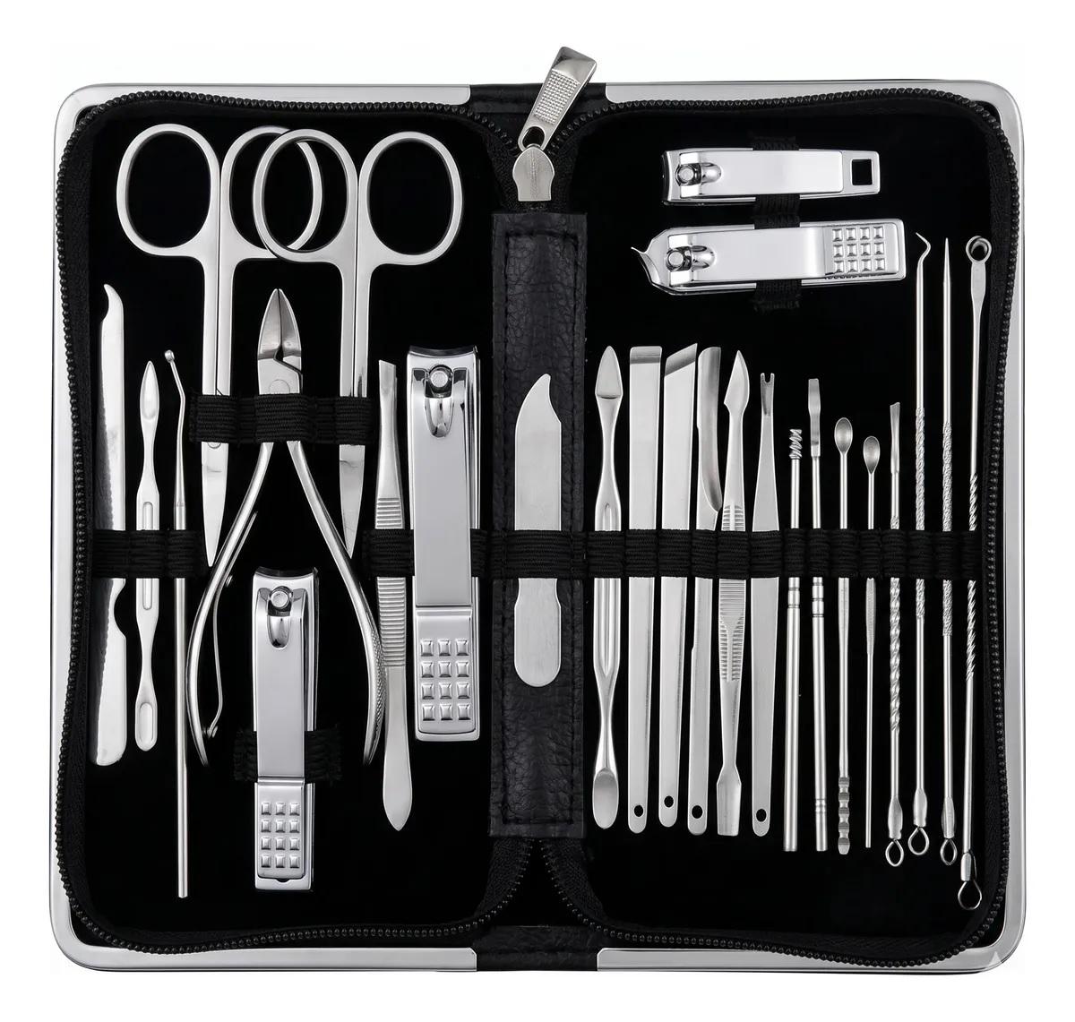 KIT MANICURE 26 pcs PEDICURE CORTAUÑA TIJERA G 0D