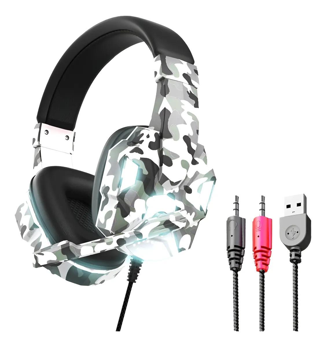 AUDÍFONOS GAMER SY830MV CAMUFLAJEADOS CON LUCES G 0D