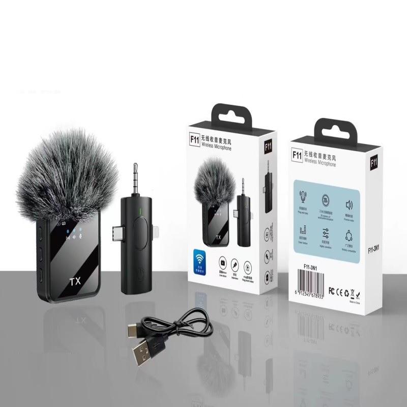 MICROFONO BALITA INALAMBRICO 3 EN 1 IPHONE/TIPO C/3.5MM G 3D
