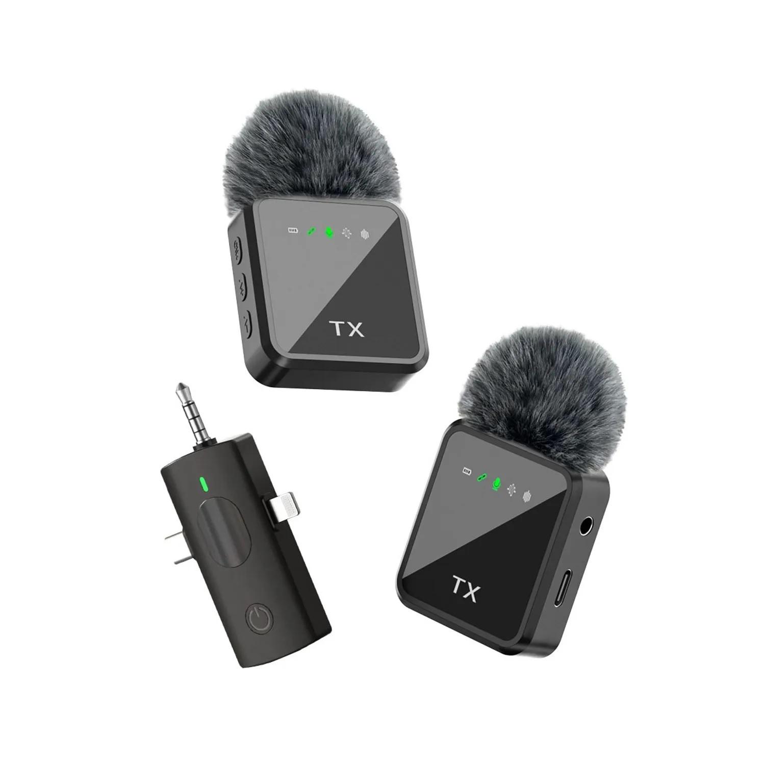 SET 2 MICROFONOS BALITAS 3 EN 1 IPHONE/TIPO C/3.5MM G 3D