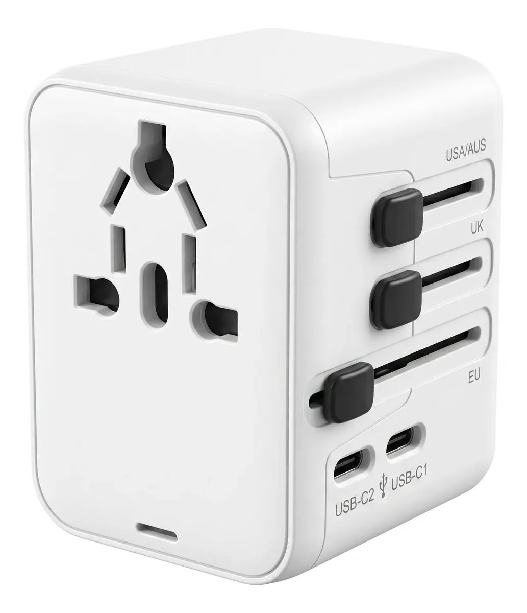 ENCHUFE ADAPTADOR VIAJERO MULTIFUNCIONAL CARGA RAPIDA G 3D