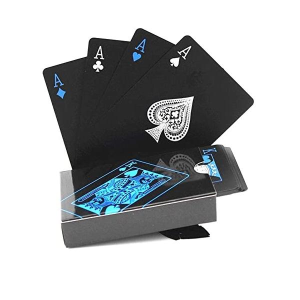 CARTAS BARAJAS POKER NEGRA PLASTICA G 0D