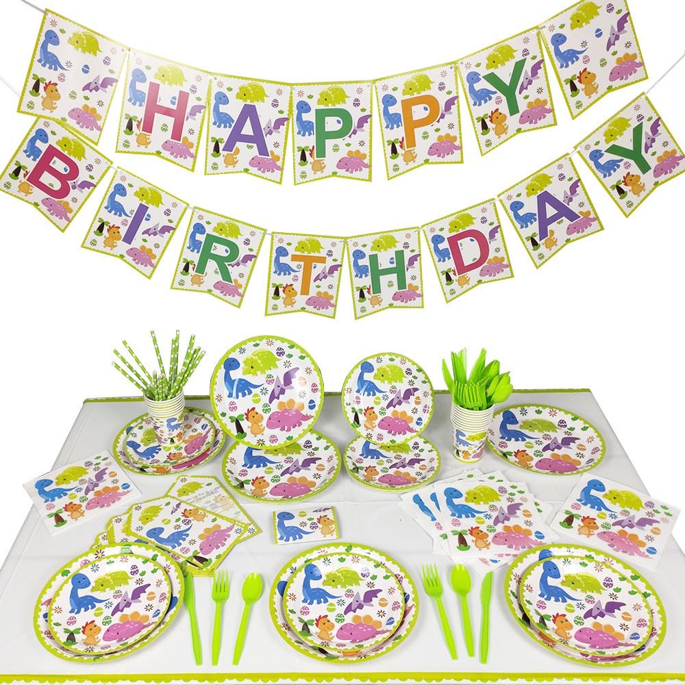 KIT DECORACION DE FIESTAS INFANTILES MOTIVO DINOSAURIO G0D