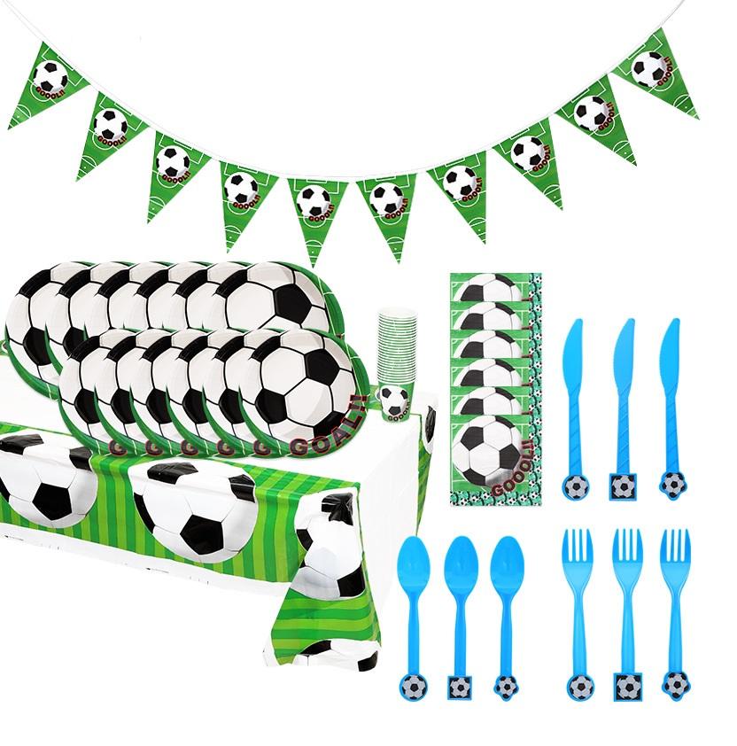 KIT DECORACION FIESTA FUTBOL 100 PIEZAS G0D