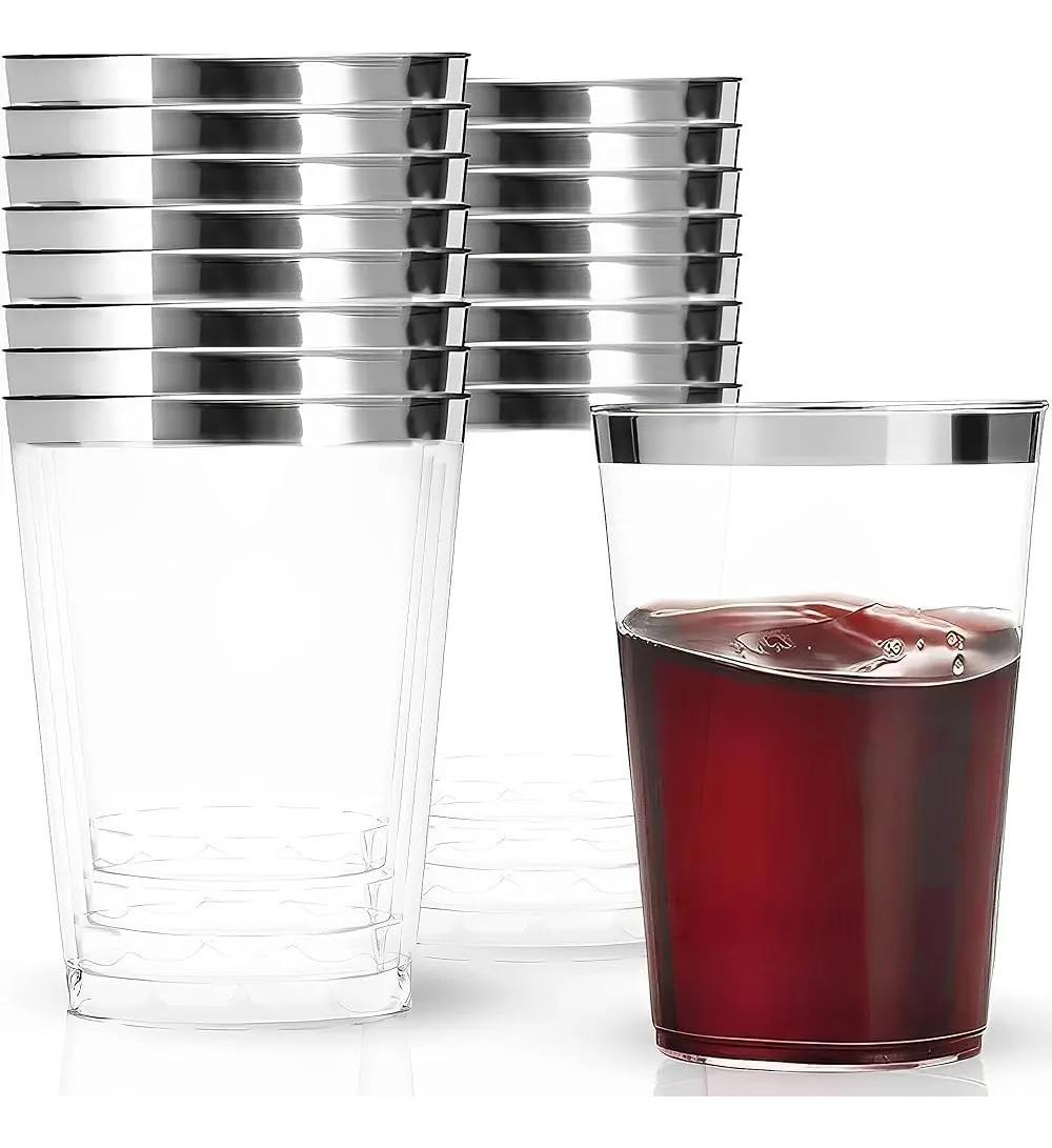 VASOS PLASTICOS TRANSPARENTE RESISTENTE 25 UNIDADES G0D