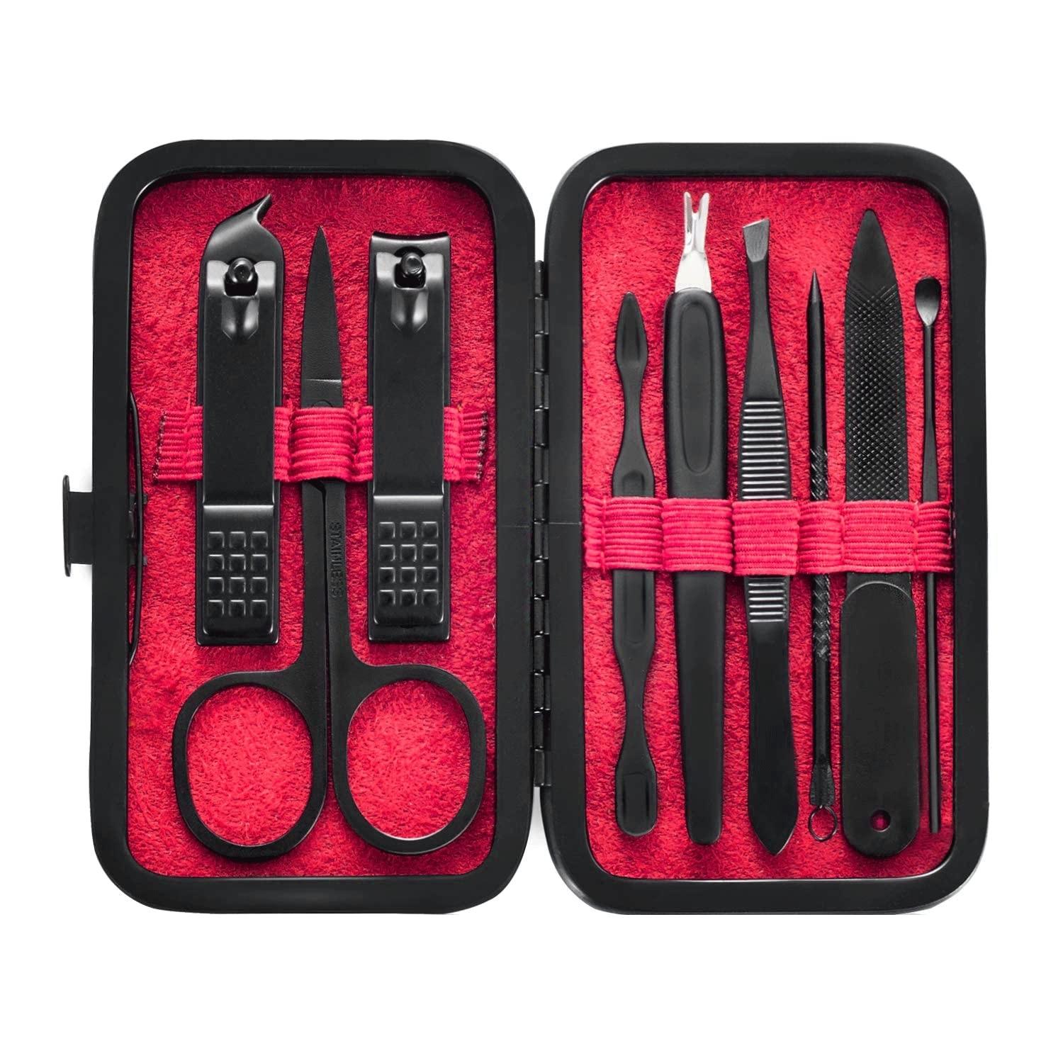 KIT MANICURE 16 PIEZAS NEGRO ESTUCHE G 0D